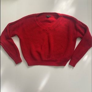 Red Crop Sweater - gently loved